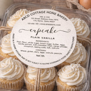 Étiquette de loi de Cottage de Cupcake Moderne