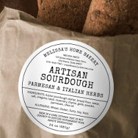 Étiquette de loi de cottage de pain au levain Boul
