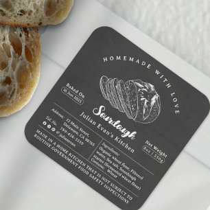 Étiquette de loi de cottage en pain de campagne no