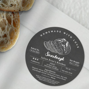 Étiquette de loi de cottage fait maison au levain