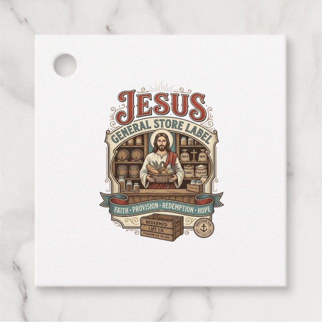 étiquette de magasin général Jésus Magasin général (Devant)