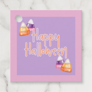 étiquette de maïs-bonbon girly halloween