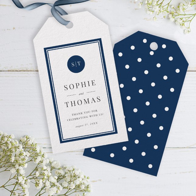 Étiquette de mariage à monogramme rond classique d (Créateur téléchargé)