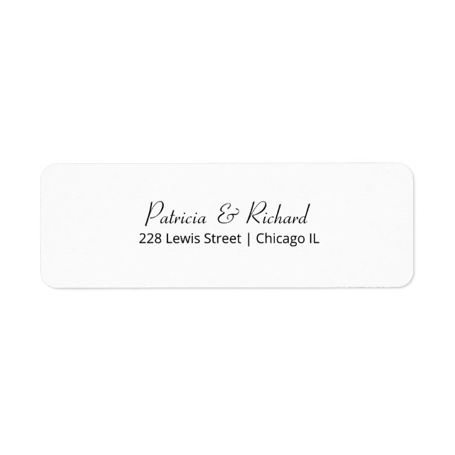 Étiquette de mariage à typographie simple pour sav (Devant)