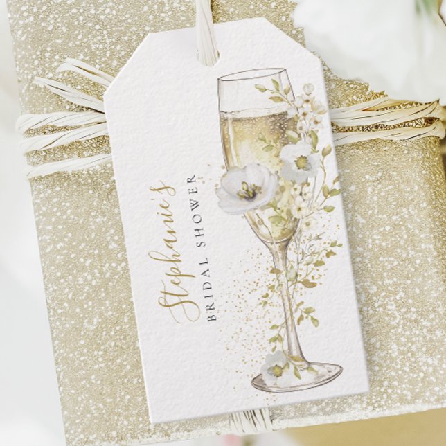 Étiquette de mariage champêtre avec fleurs et pros (Créateur téléchargé)