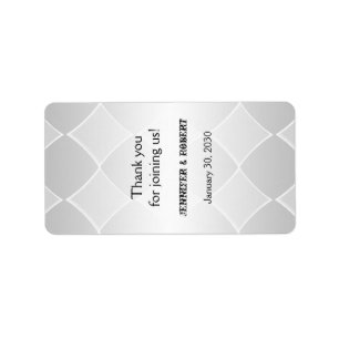 Étiquette de Mariage de lave-linge Gray Pearl