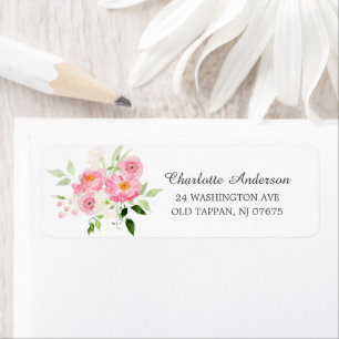 Étiquette de mariage floral Fleur de printemps