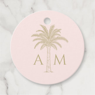 Étiquette de mariage initiale Palm