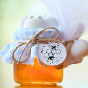 Étiquette de mariage 'Meant to Bee'