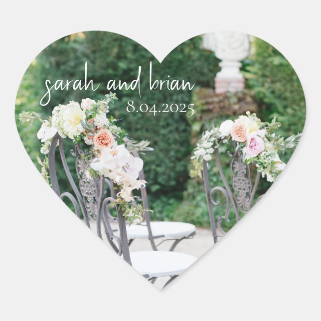 Étiquette de mariage personnalisé chic moderne (Devant)