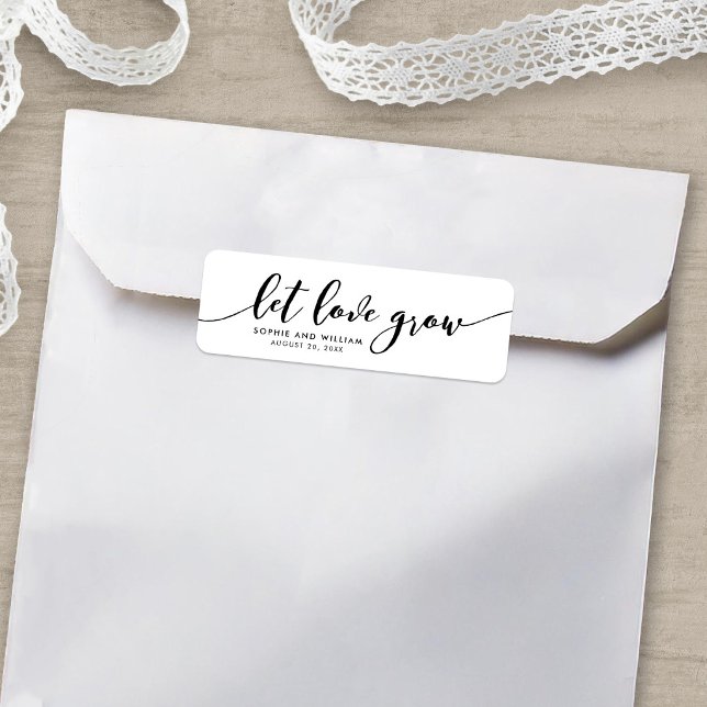 Étiquette de mariage Relax Script Faites grandir l (Créateur téléchargé)