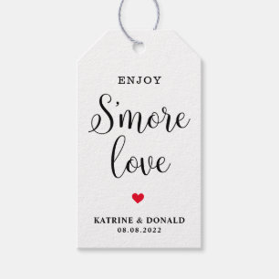 Étiquette de mariage 'S'more Love' en écriture bla
