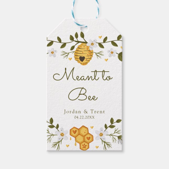 Étiquette de mariage/thème abeille/Cadeau de douch (Devant)