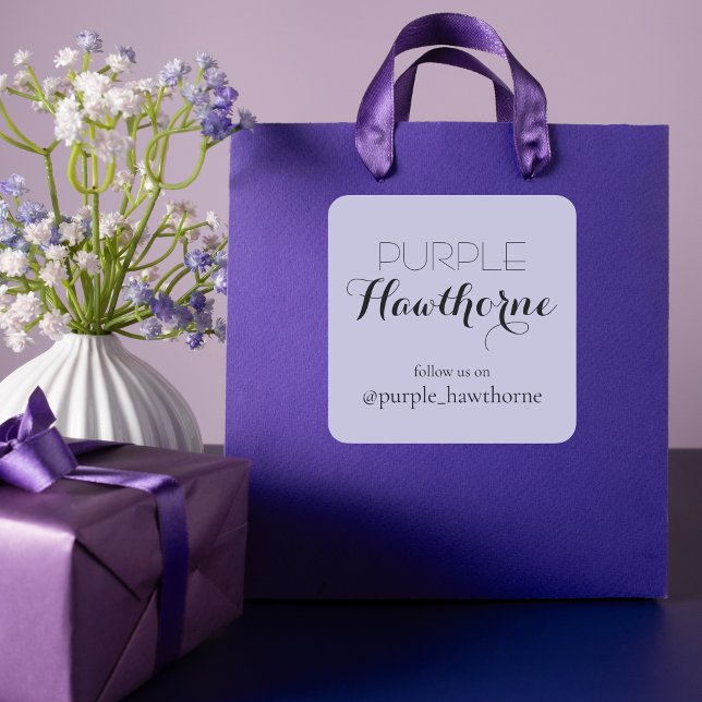 Étiquette de Marque Commerciale Neutre Violet pour (Purple Neutral Business Branding Label)