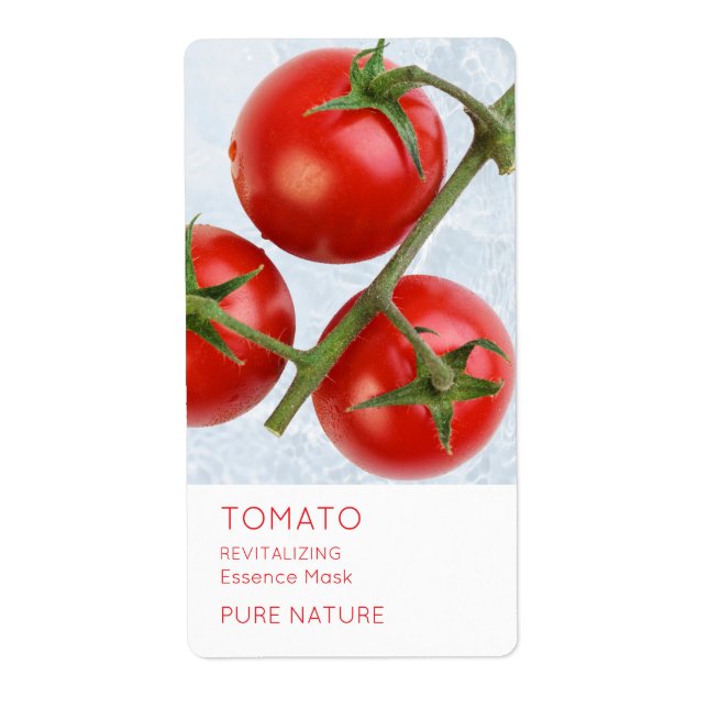 Étiquette de masque facial à la tomate (Devant)