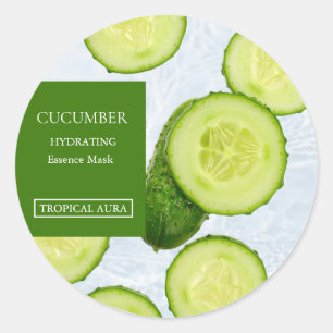 Étiquette de masque facial au concombre