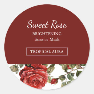 Étiquette de masque facial Rose