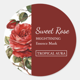 Étiquette de masque facial Rose