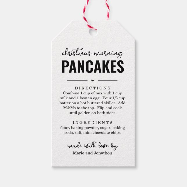 Étiquette de mélange à pancakes de Noël dans un po (Devant)