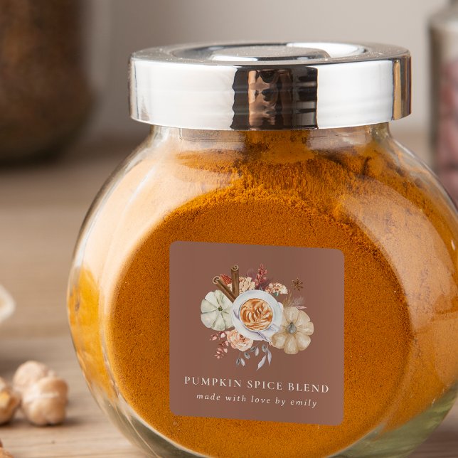 Étiquette de mélange d'épices de citrouille person (Créateur téléchargé)