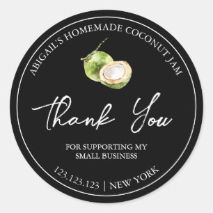 Étiquette de Merci de confiture de coco maison sim