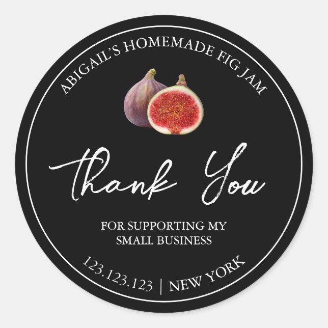 Étiquette de Merci de confiture de fibre simple fa (Devant)