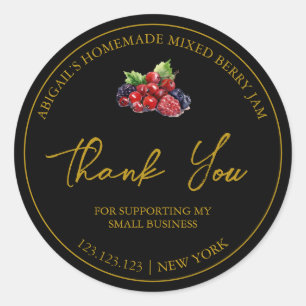 Étiquette de Merci de confiture de simple maison