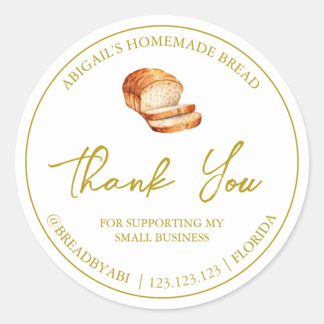 Étiquette de Merci de pain maison simple (Devant)