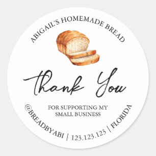 Étiquette de Merci de pain maison simple