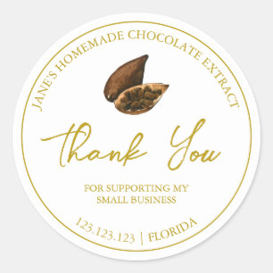 Étiquette de Merci d'extraction de chocolat maison