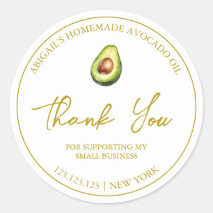 Étiquette de Merci d'huile d'Avocado simple fait m