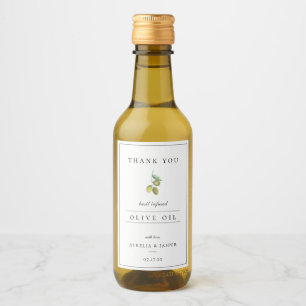 Étiquette de Merci d'huile d'olive contaminé moder