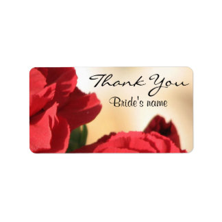 Étiquette de Merci floral personnalisé