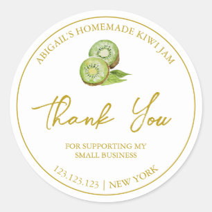 Étiquette de Merci Kiwi fait maison simple
