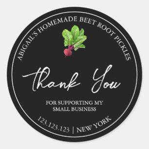 Étiquette de Merci simple à la racine de betterave