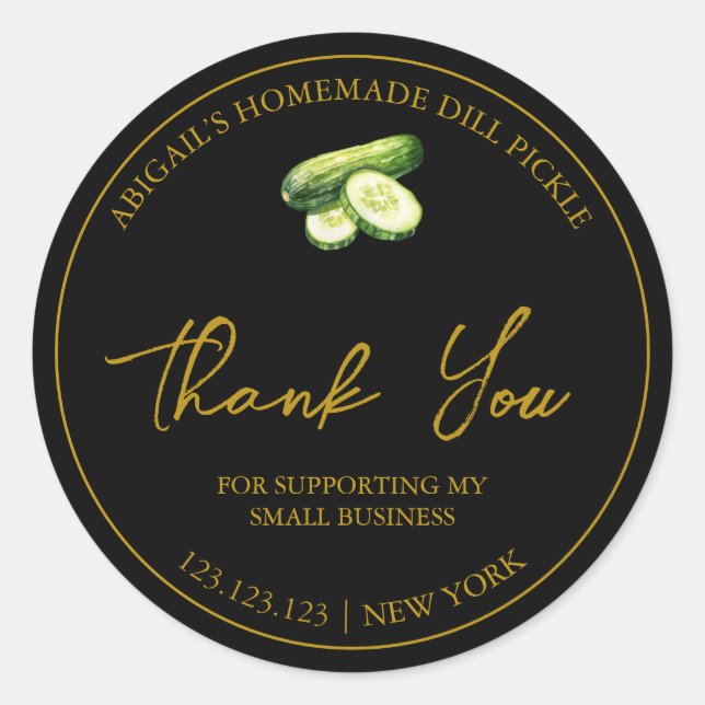 Étiquette de Merci simple en chiche fait maison (Devant)