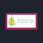 étiquette de messagerie Christma Tree moderne de 1<br><div class="desc">Cette tablette de Noël XMAS de 1, 25 po x 2, 75 po personnalisée Chic et tendance moderne XMAS Stick On Mailing Étiquette de adresse est à la fois tendance et chic. Ils sont imprimés sur des étiquettes Avery® à l'aide d'une technologie d'impression couleur fond à fond blanc. Imprimé sur...</div>