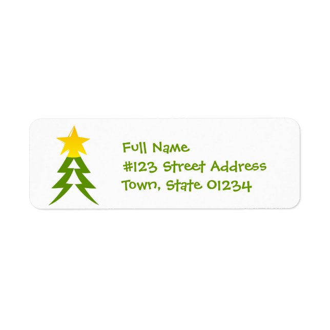 Étiquette de messagerie de l'arbre de Noël (Devant)