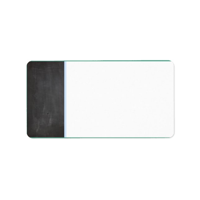 Étiquette de messagerie Mariage bleu Chalkboard (Devant)