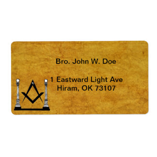 Étiquette de messagerie masonic