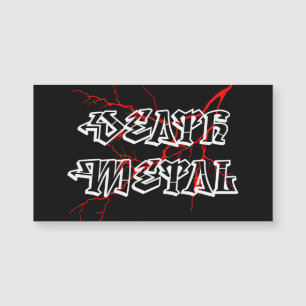 Étiquette de métal mort