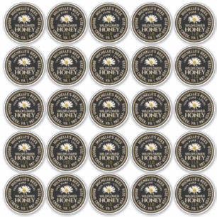 étiquette de miel 2,5 pouces Vinyl Waterproof avec