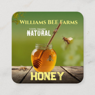 Étiquette de miel d'abeille vintage moderne mise e