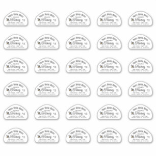 Étiquette de miel en forme de brochet pour 3 oz de