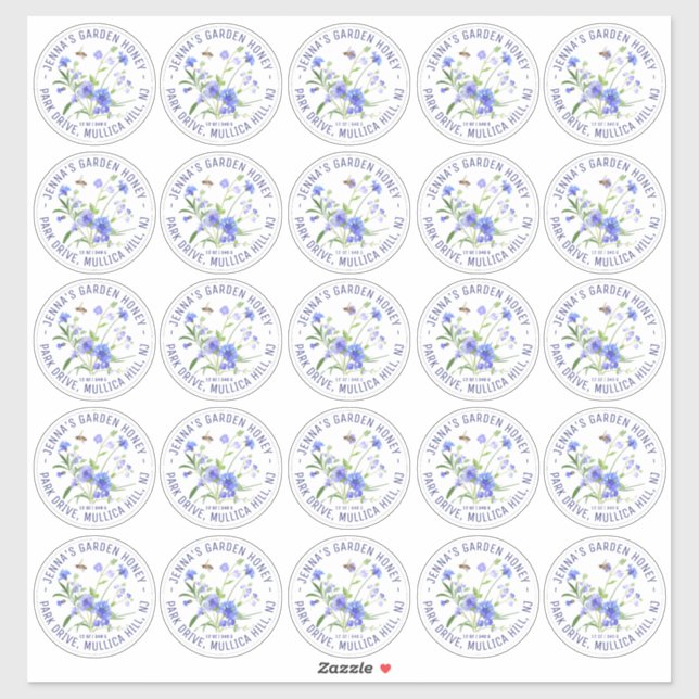 étiquette de miel imperméable de 2,5 pouces et Fle (Feuille)