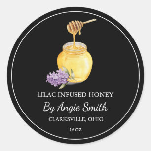 Étiquette de miel infusé au lilas simple
