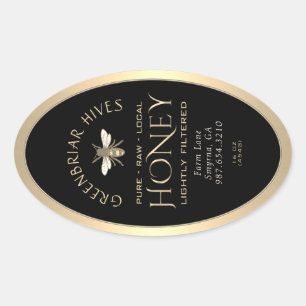 Étiquette de miel Queenline 16/32oz Abeille de mie