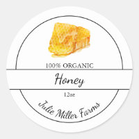 Étiquette de miel simple fait maison