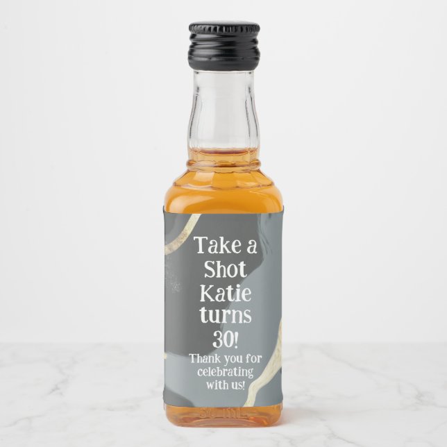 Étiquette de mini bouteille de whisky, étiquette d (Devant)