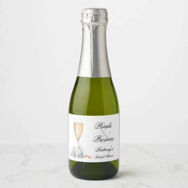 Étiquette de mini-bouteille pour douche de mariée  (Devant)